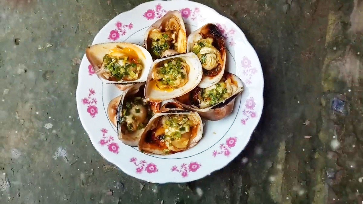 Sò sữa nướng mỡ hành